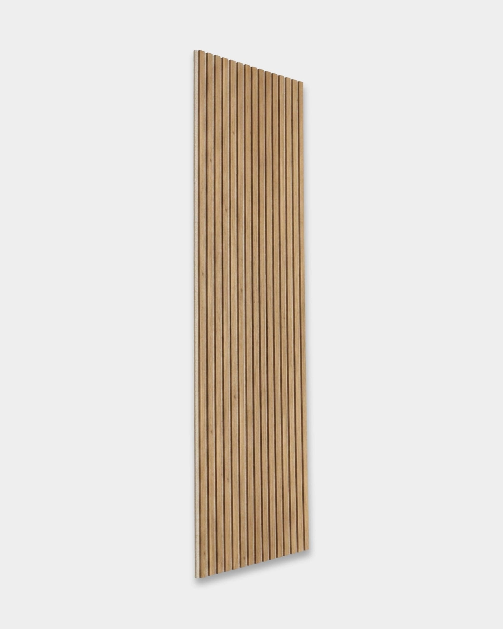 Akupanel | Acoustic Panel / Wood-like, English Oak, Beige Felt, 240 x 60 cm